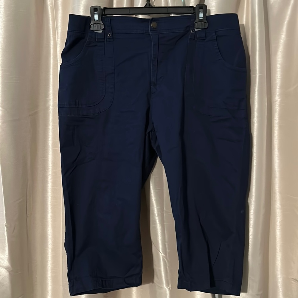 Lee navy blue capri pants. 14